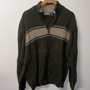 Oscar De La Renta Quarter Zip Pullover Sweater Size Large